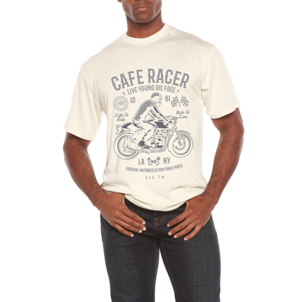 Cafe Racer Men's Bamboo Viscose/Organic Cotton Short Sleeve Graphic T-Shirt