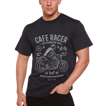 Cafe Racer Men's Bamboo Viscose/Organic Cotton Short Sleeve Graphic T-Shirt