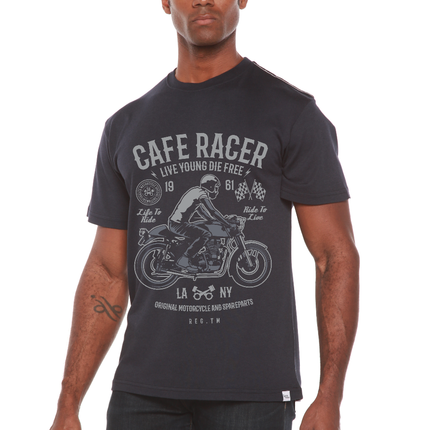 Cafe Racer Men's Bamboo Viscose/Organic Cotton Short Sleeve Graphic T-Shirt