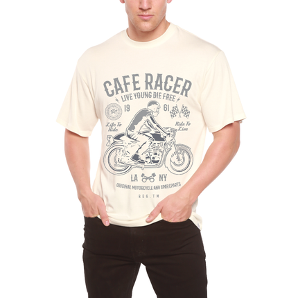 Cafe Racer Men's Bamboo Viscose/Organic Cotton Short Sleeve Graphic T-Shirt