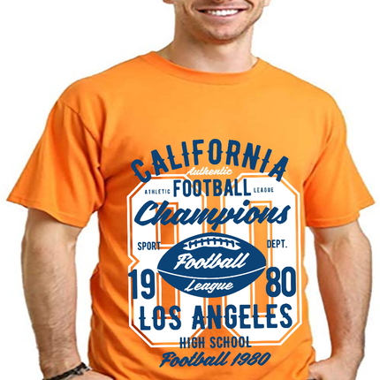 California Football Men's Bamboo Viscose/Organic Cotton Short Sleeve Graphic T-Shirt