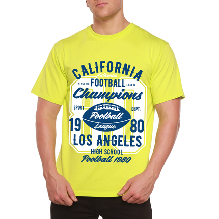 California Football Men's Bamboo Viscose/Organic Cotton Short Sleeve Graphic T-Shirt