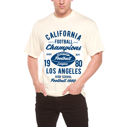 California Football Men's Bamboo Viscose/Organic Cotton Short Sleeve Graphic T-Shirt