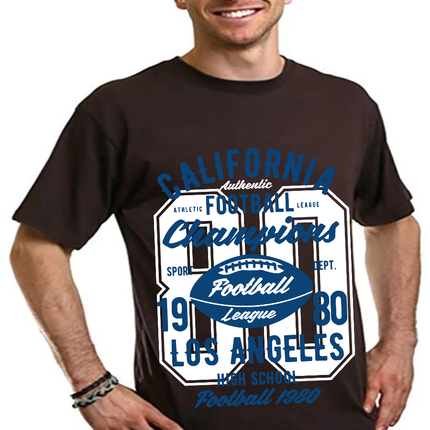 California Football Men's Bamboo Viscose/Organic Cotton Short Sleeve Graphic T-Shirt