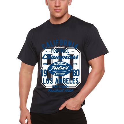 California Football Men's Bamboo Viscose/Organic Cotton Short Sleeve Graphic T-Shirt
