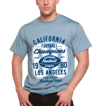 California Football Men's Bamboo Viscose/Organic Cotton Short Sleeve Graphic T-Shirt
