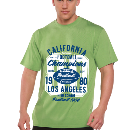 California Football Men's Bamboo Viscose/Organic Cotton Short Sleeve Graphic T-Shirt