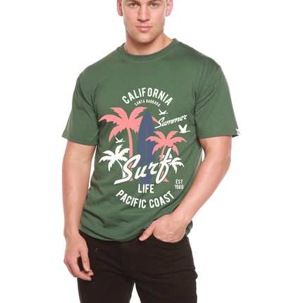California Surf Men's Bamboo Viscose/Organic Cotton Short Sleeve Graphic T-Shirt