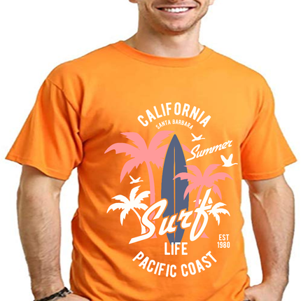 California Surf Men's Bamboo Viscose/Organic Cotton Short Sleeve Graphic T-Shirt