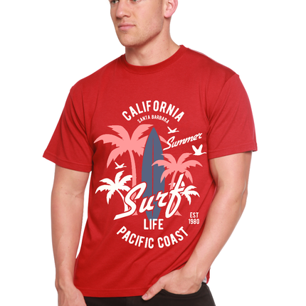 California Surf Men's Bamboo Viscose/Organic Cotton Short Sleeve Graphic T-Shirt