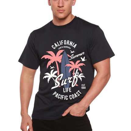 California Surf Men's Bamboo Viscose/Organic Cotton Short Sleeve Graphic T-Shirt