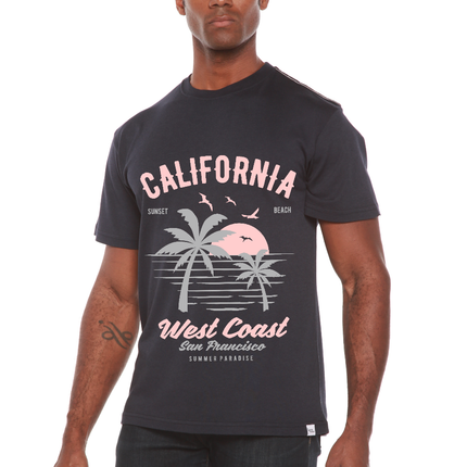 California West Coast Men's Bamboo Viscose/Organic Cotton Short Sleeve Graphic T-Shirt