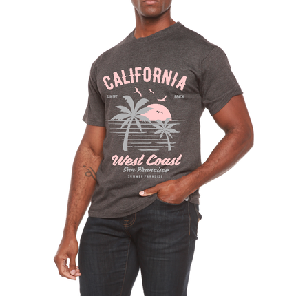 California West Coast Men's Bamboo Viscose/Organic Cotton Short Sleeve Graphic T-Shirt