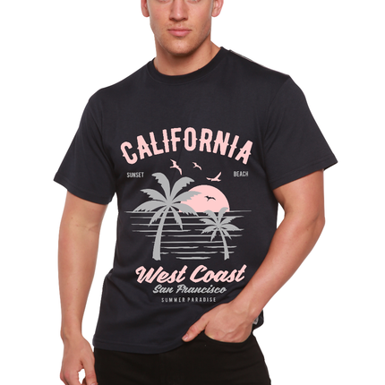 California West Coast Men's Bamboo Viscose/Organic Cotton Short Sleeve Graphic T-Shirt
