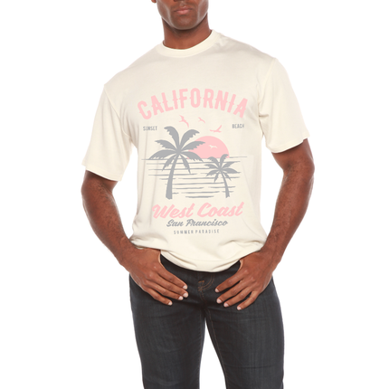 California West Coast Men's Bamboo Viscose/Organic Cotton Short Sleeve Graphic T-Shirt
