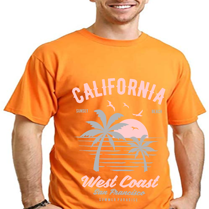 California West Coast Men's Bamboo Viscose/Organic Cotton Short Sleeve Graphic T-Shirt