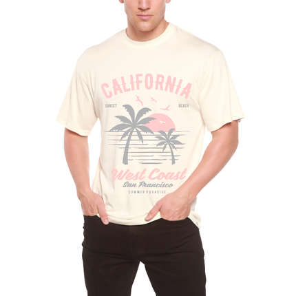 California West Coast Men's Bamboo Viscose/Organic Cotton Short Sleeve Graphic T-Shirt