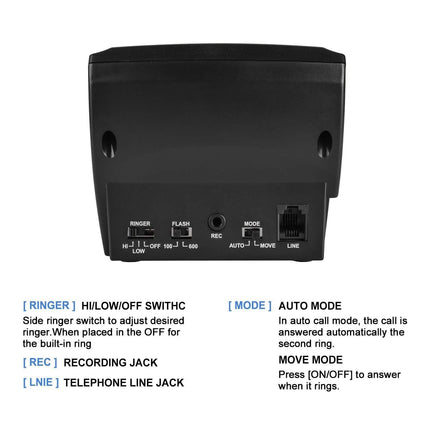 Call Center Dialpad Headset Telephone with Tone Dial Key Pad and Redial