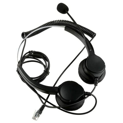 Call Center Noise Cancelling Corded Binaural Hands-free Headset with Microphone