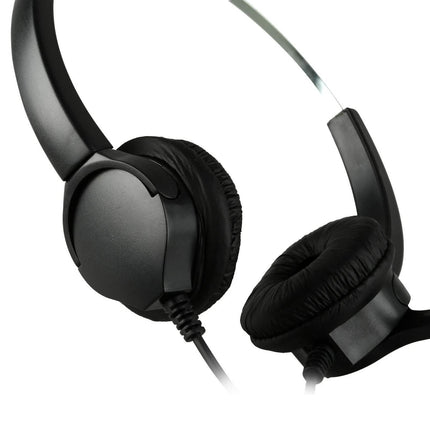 Call Center Noise Cancelling Corded Binaural Hands-free Headset with Microphone
