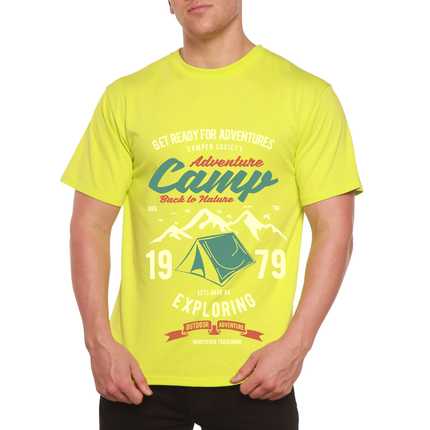 Camp Adventure Men's Bamboo Viscose/Organic Cotton Short Sleeve Graphic T-Shirt