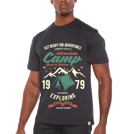 Camp Adventure Men's Bamboo Viscose/Organic Cotton Short Sleeve Graphic T-Shirt