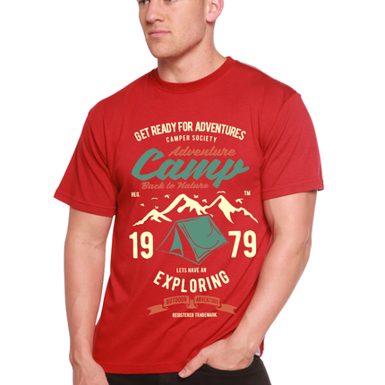 Camp Adventure Men's Bamboo Viscose/Organic Cotton Short Sleeve Graphic T-Shirt