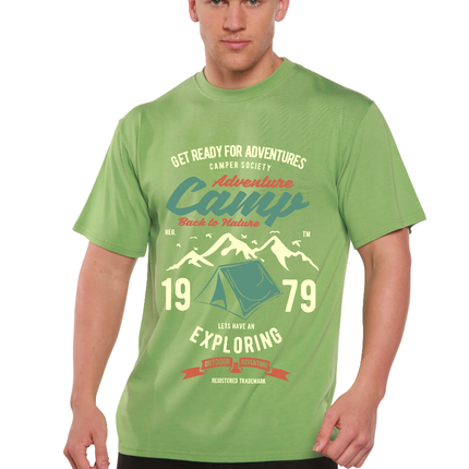 Camp Adventure Men's Bamboo Viscose/Organic Cotton Short Sleeve Graphic T-Shirt