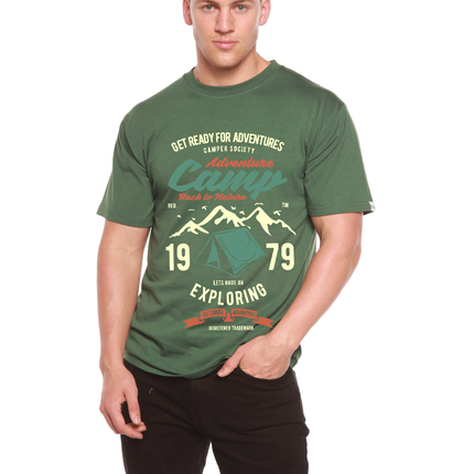 Camp Adventure Men's Bamboo Viscose/Organic Cotton Short Sleeve Graphic T-Shirt