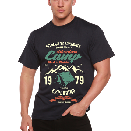 Camp Adventure Men's Bamboo Viscose/Organic Cotton Short Sleeve Graphic T-Shirt