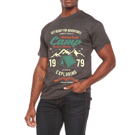 Camp Adventure Men's Bamboo Viscose/Organic Cotton Short Sleeve Graphic T-Shirt