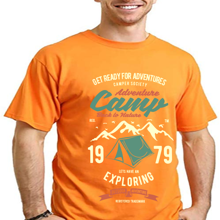 Camp Adventure Men's Bamboo Viscose/Organic Cotton Short Sleeve Graphic T-Shirt