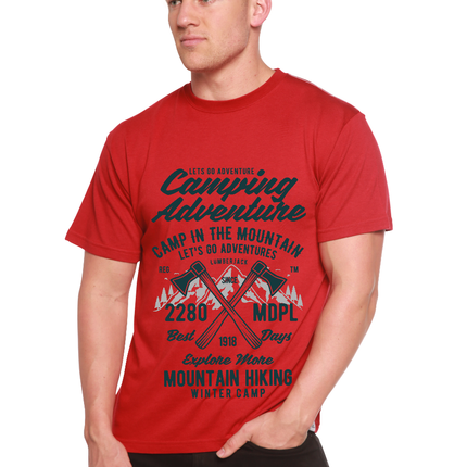 Camping Adventure Men's Bamboo Viscose/Organic Cotton Short Sleeve Graphic T-Shirt