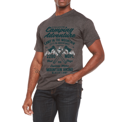 Camping Adventure Men's Bamboo Viscose/Organic Cotton Short Sleeve Graphic T-Shirt
