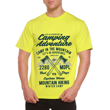 Camping Adventure Men's Bamboo Viscose/Organic Cotton Short Sleeve Graphic T-Shirt