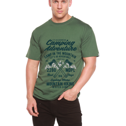 Camping Adventure Men's Bamboo Viscose/Organic Cotton Short Sleeve Graphic T-Shirt