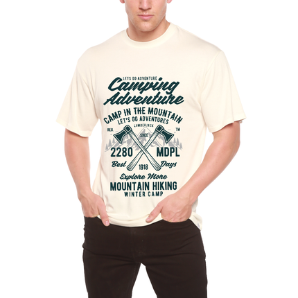Camping Adventure Men's Bamboo Viscose/Organic Cotton Short Sleeve Graphic T-Shirt