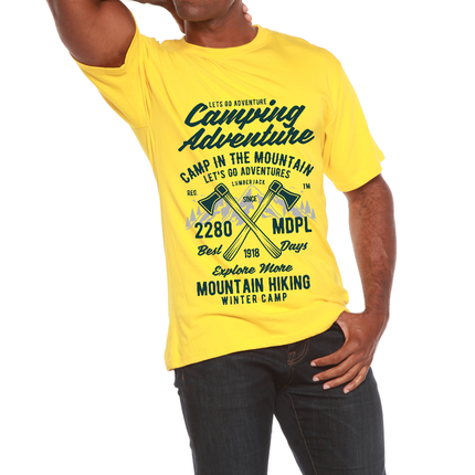 Camping Adventure Men's Bamboo Viscose/Organic Cotton Short Sleeve Graphic T-Shirt