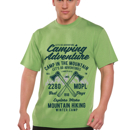Camping Adventure Men's Bamboo Viscose/Organic Cotton Short Sleeve Graphic T-Shirt