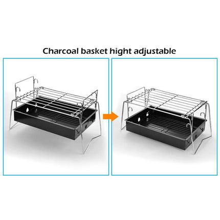 Camping Grill Barbecue Tool Folding & Lightweight Steel Mesh Portable