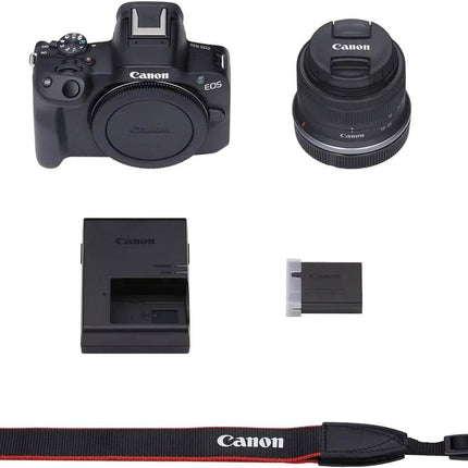 Canon EOS R50 4K Mirrorless Camera with RF-S 18-45mm f/4.5-6.3 IS STM Lens (Open-Box)