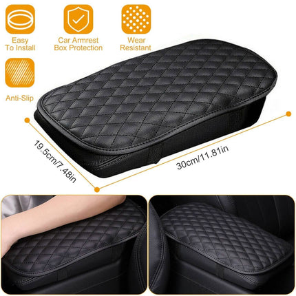 Car Armrest Pad Cover PU Leather Fit for SUV Truck Car