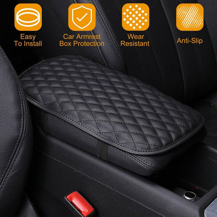 Car Armrest Pad Cover PU Leather Fit for SUV Truck Car