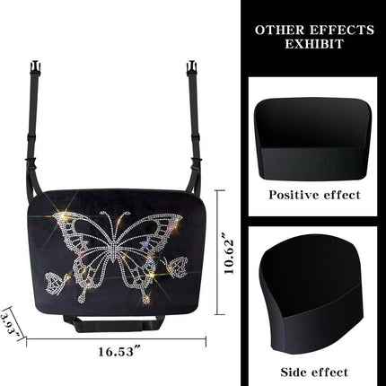 Car Net Backseat Pocket Handbag Holder and Organizer Between Seats
