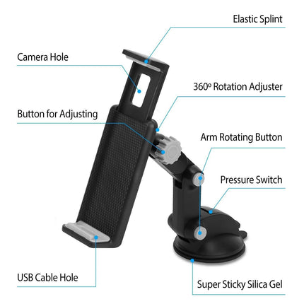 Car Phone Holder Mount Dashboard Tablet Stand Holder