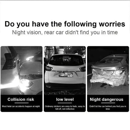 Car Truck Bumper Safety Reflective Warning Strip Stickers