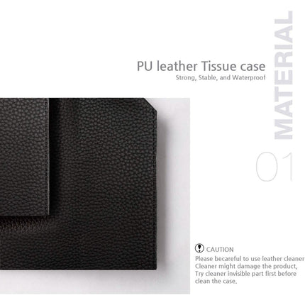 Carrotez Modern PU Leather Square Tissue Box Holder