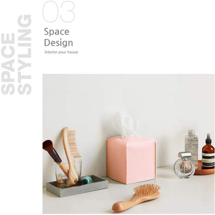 Carrotez Modern PU Leather Square Tissue Box Holder