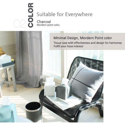Carrotez Modern PU Leather Square Tissue Box Holder