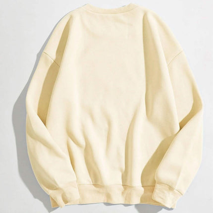 Cartoon Graphic Thermal Lined Oversized Sweatshirt